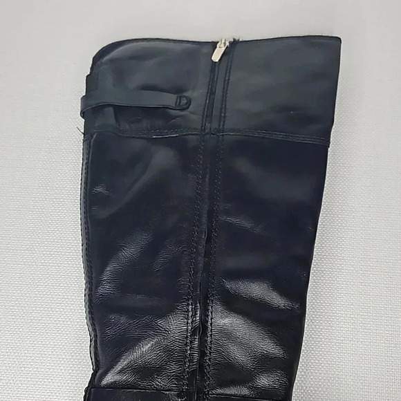 Enzo Angiolini Black Leather Riding Boots Size 8.5 - Picture 12 of 17